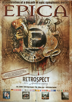 EPICA - Retrospect - Promo Poster - gefaltet / folded - Sammlerstück