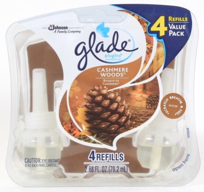 1 Glade Plugins Scented Oil Cashmere Woods 4 Refills Value Pack 2.68 oz