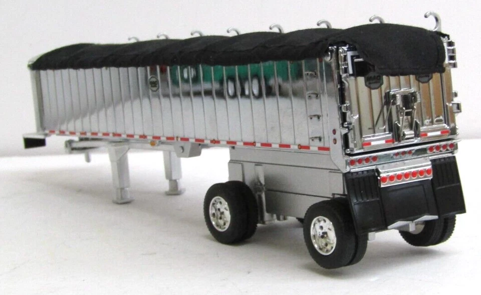 DCP chrome/silver MAC spread axle end dump trailer  1/64 no box... - Image 2 of 4