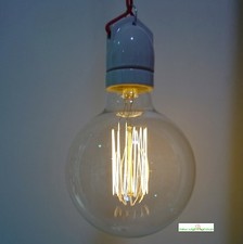 Lampadina incandescenza globo vintage 60W vetro ambrato