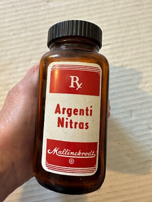 MALLINCKRODT BROWN MEDICINE BOTTLE- ARGENTI NITRAS