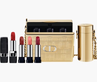 2021 DIOR ROUGE MINAUDIERE LIMITED EDITION HOLIDAY LIPSTICK SET CLUTCH PURSE 