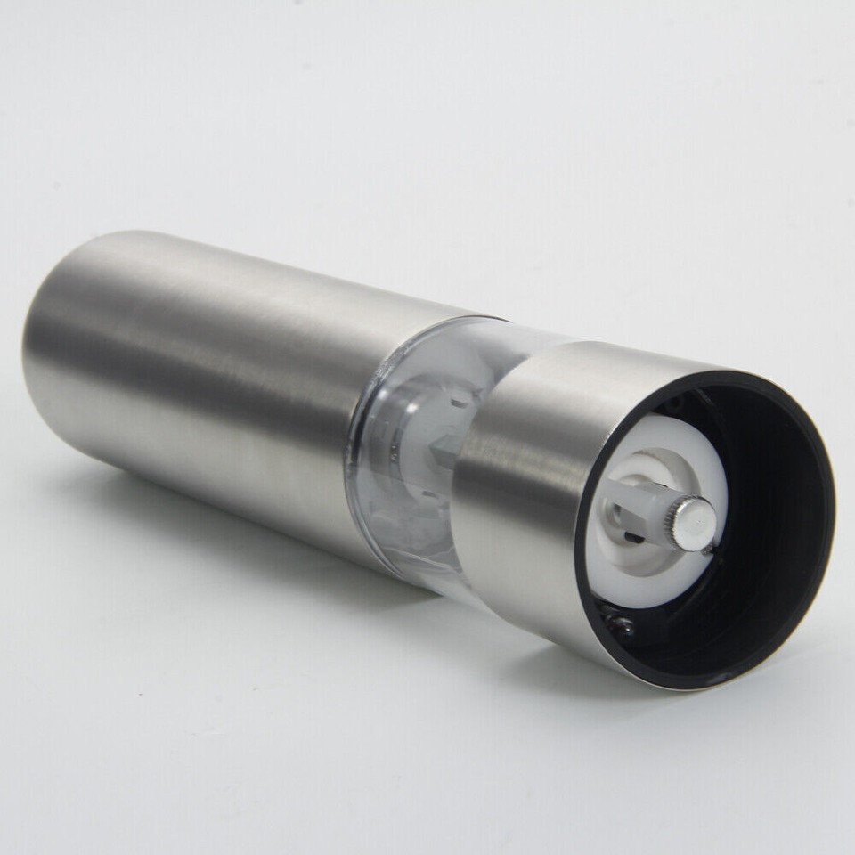 Electric Salt Pepper Mill Grinder Kitchen Grinding Home Stainless Steel