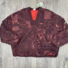 Nike Naomi Osaka Jacket Size XL Womens Jacquard Burgundy Crush Bright Crimson