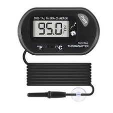 Digital Aquarium Thermometer with LCD Display - Water-Resistant Sensor Probe ...