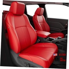 Custom Fit Leather Tacoma Seat Covers Full Set Gen 4Th 2024-2026 Full Set Red