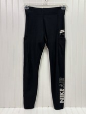 NIKE Womens Graphic Tracksuit Pants Medium Black