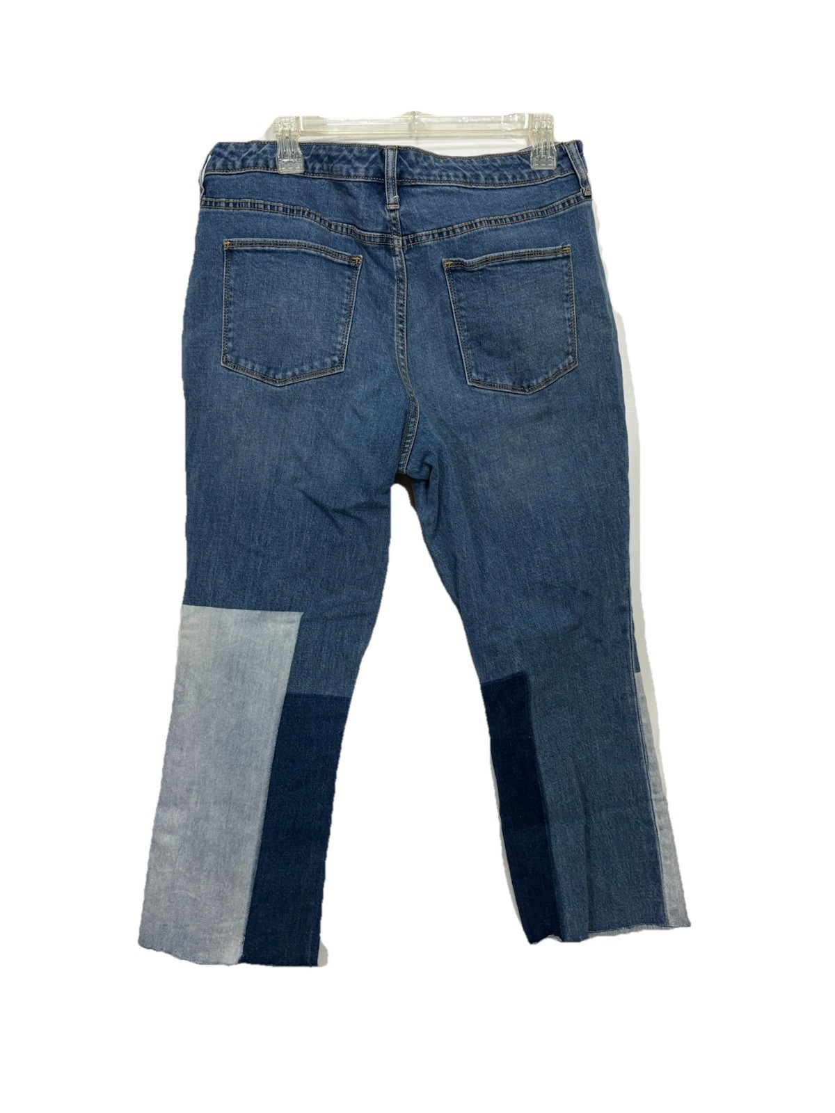 Universal Thread Jeans Patchwork 14 Frayed Kick B… - image 4