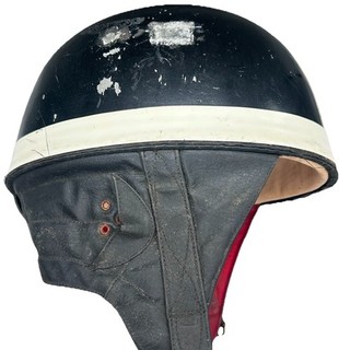 Vintage Pudding Basin Crash Helmet “Gaurdian” Half Shell Motorcycle Racing