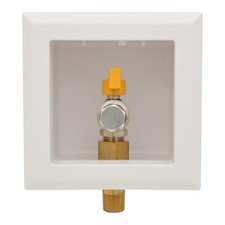 HYDRO MASTER Gas Outlet Box 1/2" NPT White Gas Supply Box Durable & Easy Install