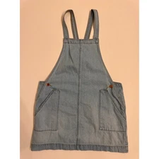 Universal Threads Women's Denim Overall Dress Size M Light Wash Pockets