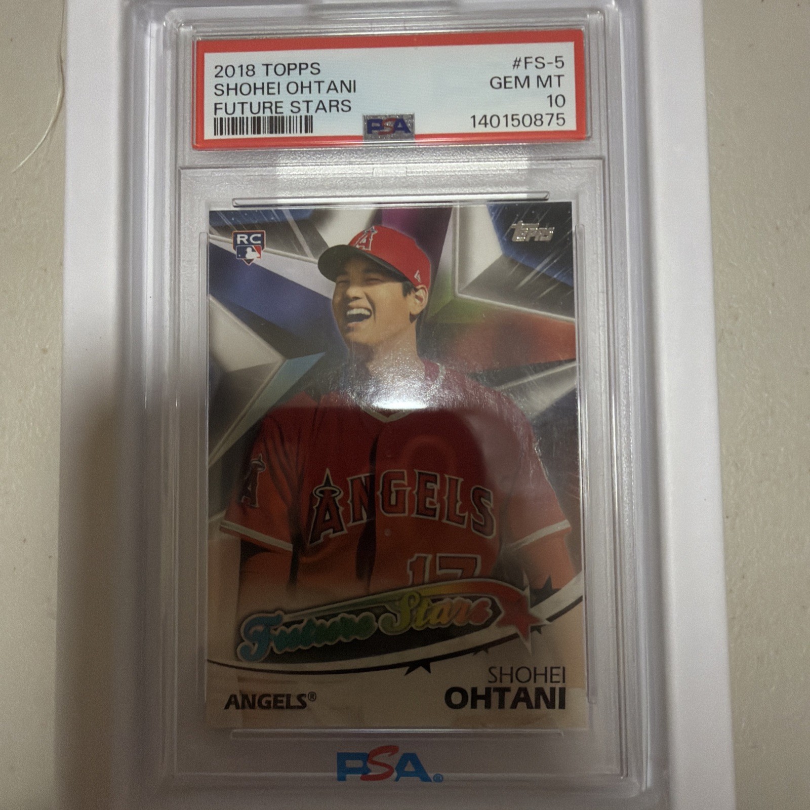GEM MINT PSA 10 2018 Topps - Future Stars Shohei Ohtani #FS-5 (RC) investment  view 3