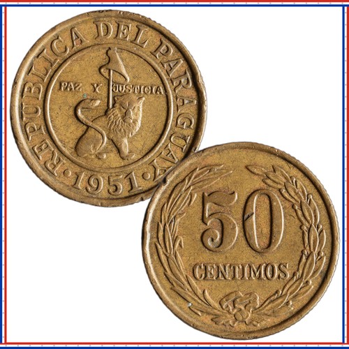 Paraguay - 50 Centimos - 1951 - KM#24