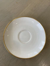 Theodore Haviland Limoges France 5” Tea Cup  Plate with Gold Trim Sanger Bros TX