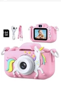 Ruzt Kids Fun Toy Digital Video Camera 1080P with Silicone Cover & 64GB SD Card