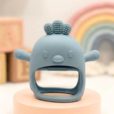 Anti Drop Silicone Baby Teether with Easy-Grip Handle  BPA-Free  3 Months