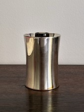 WMF Sigrid Kupetz seltene hohe schlanke versilberte Dose Bernstein 60er Design