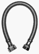 Faucet Connector,Stainless Steel,1/2 Compressionx1/2 FIPx20 In. - 7223-20-12-2-H