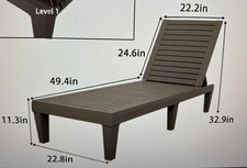 RAPTAVIS Adjustable Outdoor Sunlounger, Waterproof, Gray, Excellent Condition