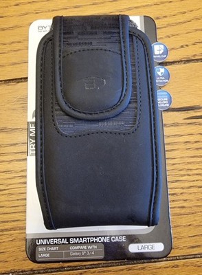 NWT Bytech Universal Black Smartphone Case LARGE Swivel Clip Hook & Loop Closure