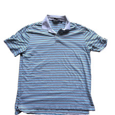 Polo Ralph Lauren Mens Short Sleeve Blue/White Striped Polo Shirt Sz. XL