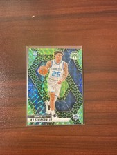 2024-25 Mosaic KJ Simpson Jr. RC Spectris Green Rookie FOTL 5/5 Hornets #239