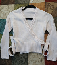 Capezio M Dance Girls Pink Wrap Sweater with Tie Medium 7- 8 Dusty Pink Medium