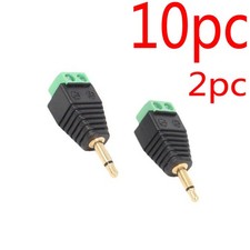 3.5mm Mono Male to AV Screw Terminal Jack Plug Audio Adapter DIY Channel Cable