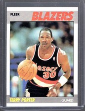 1987 Fleer #89 Terry Porter Rookie NM-MT , Free Shipping