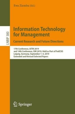 Information Technology for Management: Current Research and Future Directions Ew
