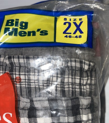 Hanes Vintage NOS 2002 Big Men 2X 46-48 Boxer Shorts 3 Pack NEW STYLE ...