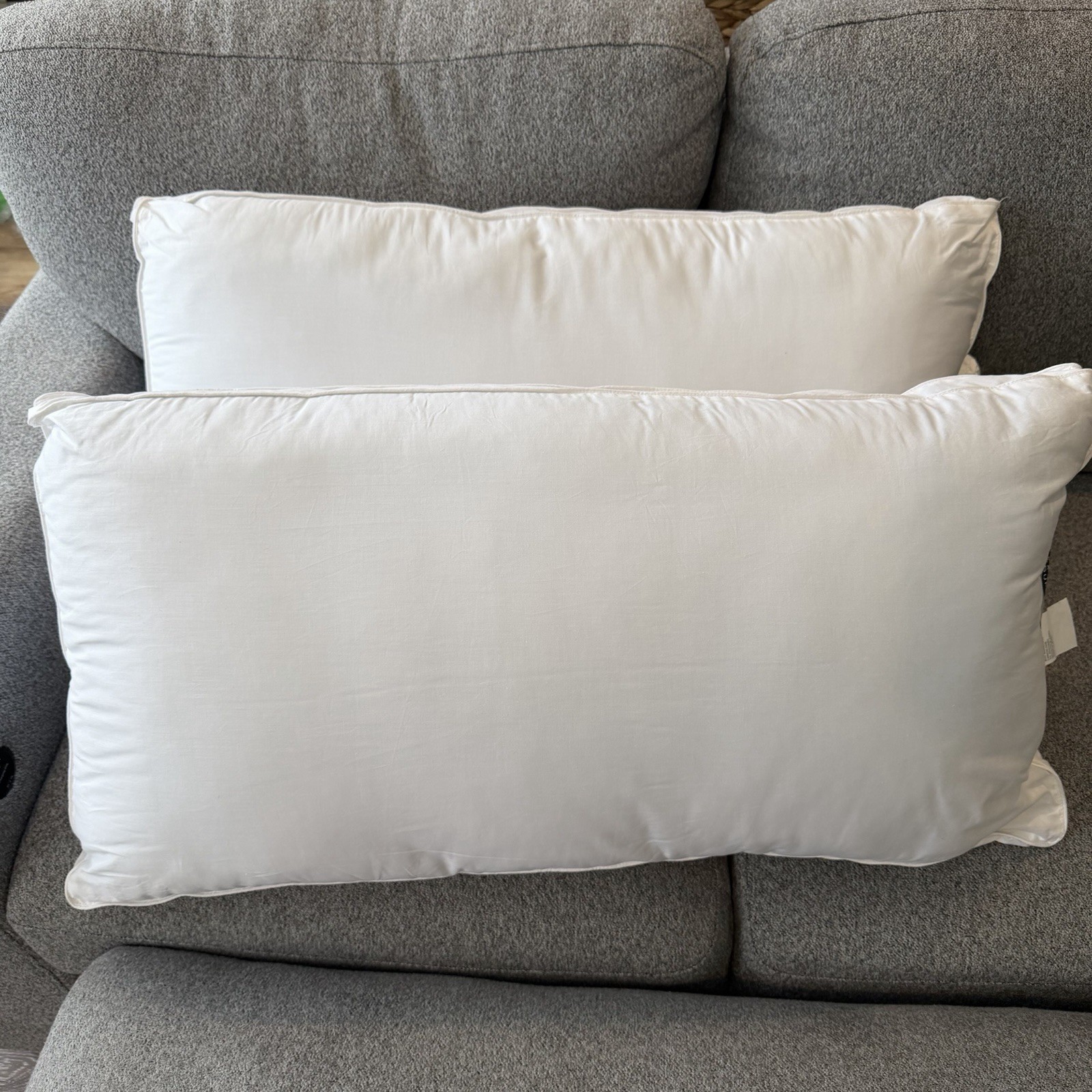 Wamsutta King Pillow 26" Extra Firm Support Lot of 2 Cotton 