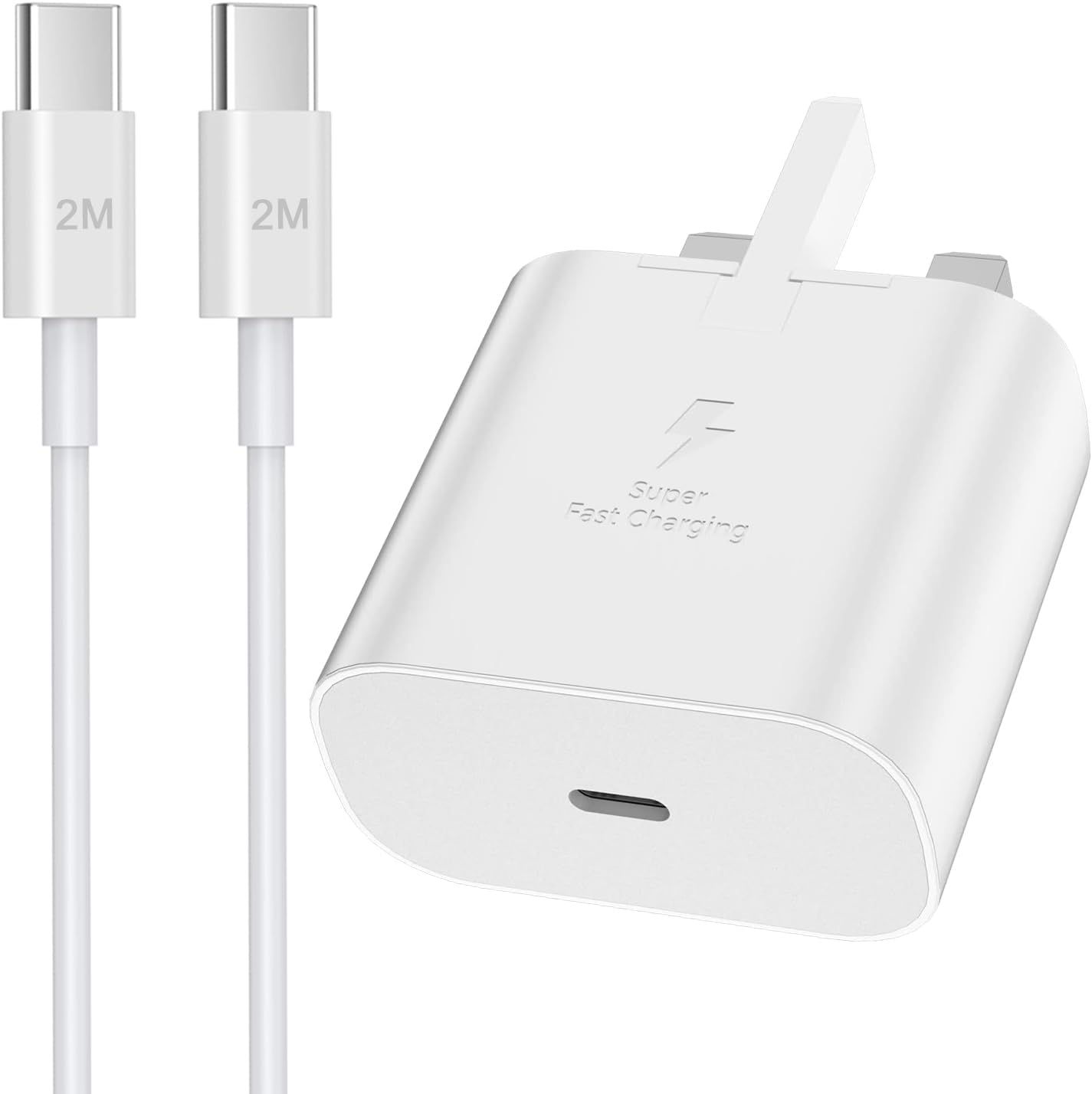 Samsung Fast Charge Plug and Cable 2M, Samsung USB C Charger with USBC to Type C