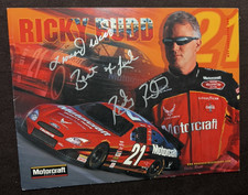 RICKY RUDD AUTOGRAPHED IN-PERSON NASCAR DRIVER BIO-CARD RACE DAY BOOKLET HANDOUT