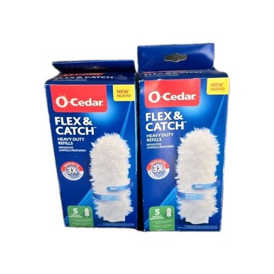 O-Cedar Flex & Catch Heavy Duty Refills 5 Pack - Lot Of 2 Cleaning Supplies