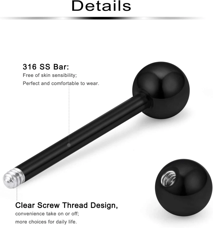 20 PIEZAS 14G Anillos para pezones de acero quirúrgico Circonita cúbica Barra en forma de corazón Pezones Piercin Foto 3 de 3