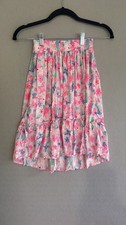 OshKosh Floral Skirt Tiered s5 Girls Elastic Waist