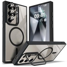 Samsung Galaxy S24 Ultra Case Black Magnetic Compatible Anti-Yellowing Cover