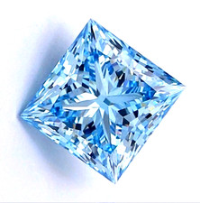 2 Ct Blue color Diamond Loose Princess Cut VVS1 Grade Gemstone 1 gift for