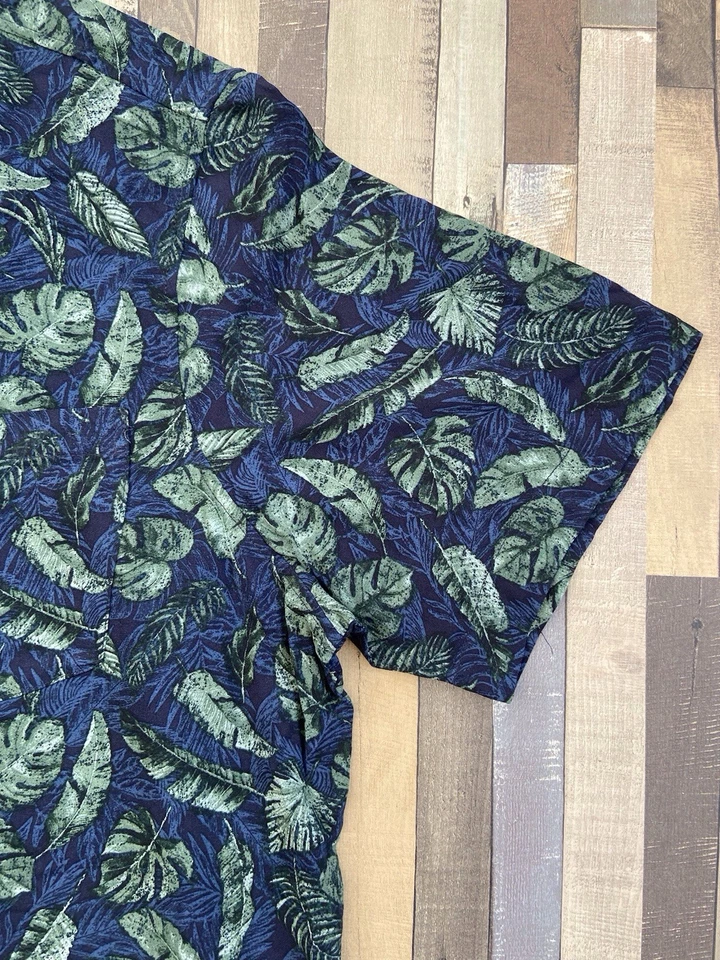 Vintage Chaps Mens BNWT Hawaiian Short Sleeve Shirt XL Extra Large Open Collar - Image 4 of 4