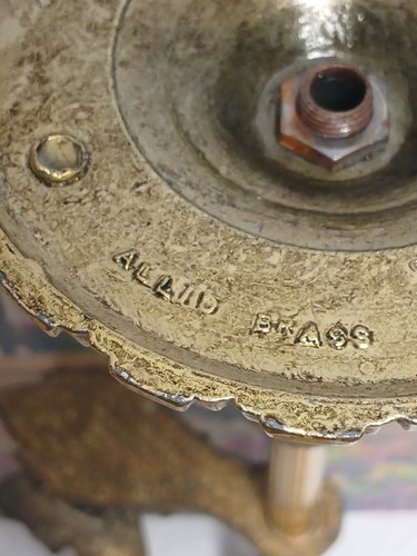 Vintage Allied Messing drei Ebenen blau geflügelt Schmetterling Clip Notiz Halter Ständer - Bild 10 von 10