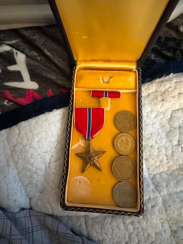 A World War II bronze medal. Authentic