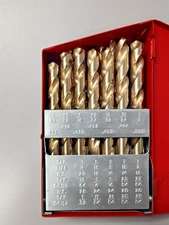 VTG Craftsman Huot Drill Index Bit Set Metal Case 1/16" to 1/2" Missing 13/64