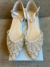 Bella Belle Size 8, Ines Wedding Art Deco Flats, Great Condition