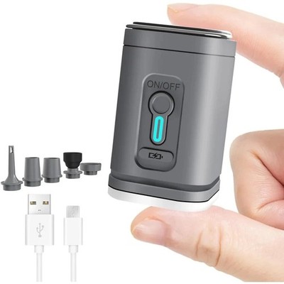 Mini Elektrische Luftpumpe USB Wiederaufladbar Aufblasen Entlüften Campingbett Matratze Neu