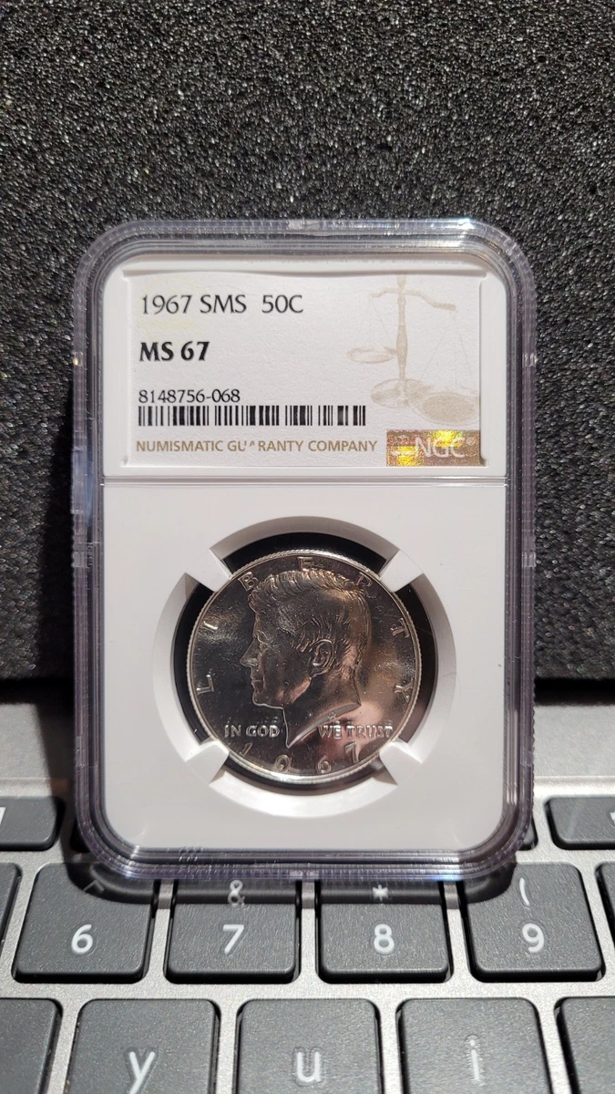 Grade MS 67 NGC 1967 Kennedy US Half Dollars (1964-Now) for sale