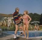 Richard Bradford Posed With English Actress Judy Geeson On Loc 1960s Old Photo