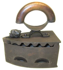 Antique Charcoal Box Iron, Lion's Head for Front Latch, European, Late 1800's