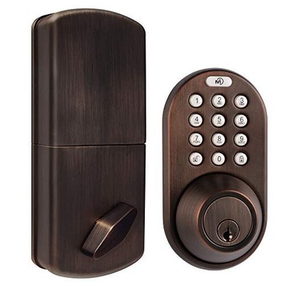 MILOCKS TF-02OB DIGITAL DEADBOLT DOOR LOCK WITH ELECTRONIC KEYPAD - BRONZE