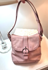 Vintage Coach Soho Pink Shoulder Bag 9480 Silver Buckle Leather Purse Hang Tag